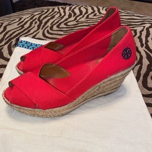 Tory Burch canvas wedge